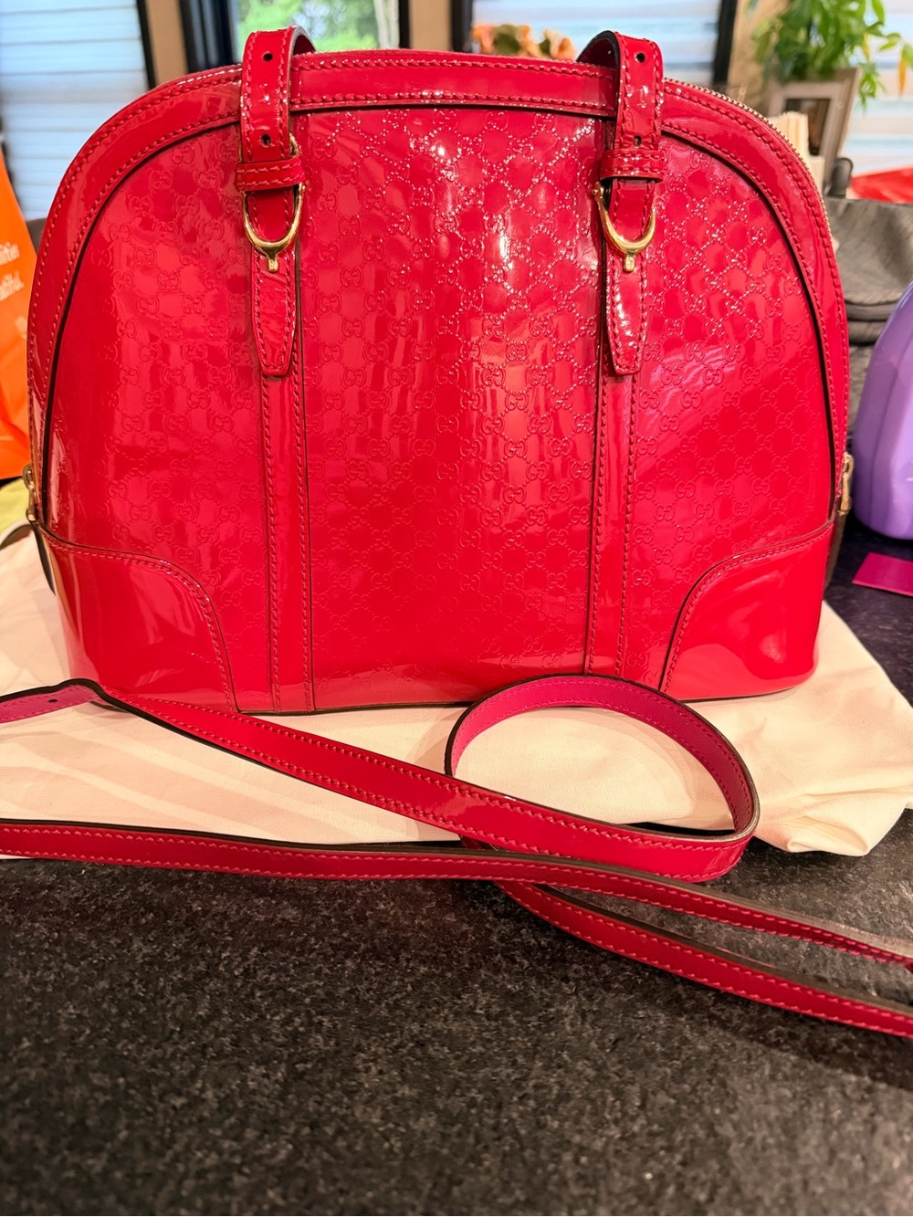 Gucci Microguccissima patent leather Dome Bag